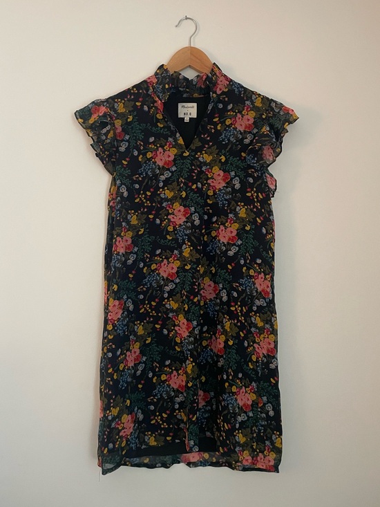 Madewell Dresses & Skirts - Madewell x No. 6 Floral Ruffle Sleeve Dress in Black
